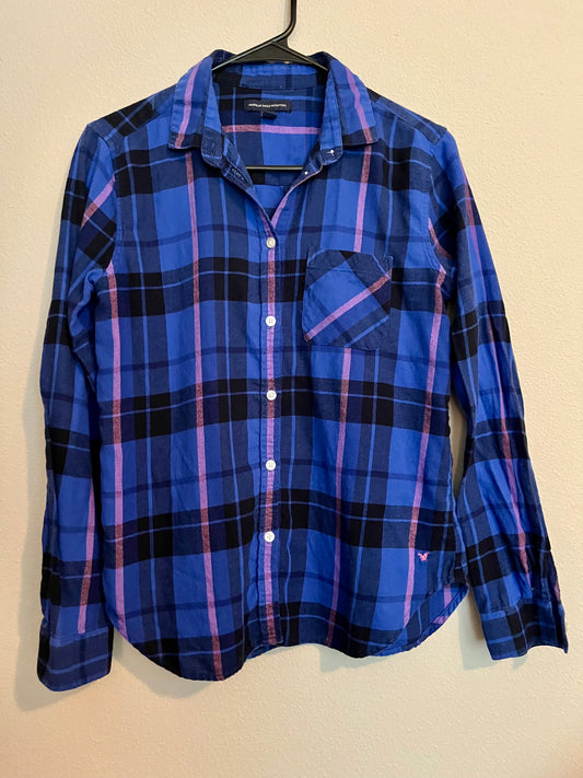 American Eagle Plain Button Down- Size Extra Small
