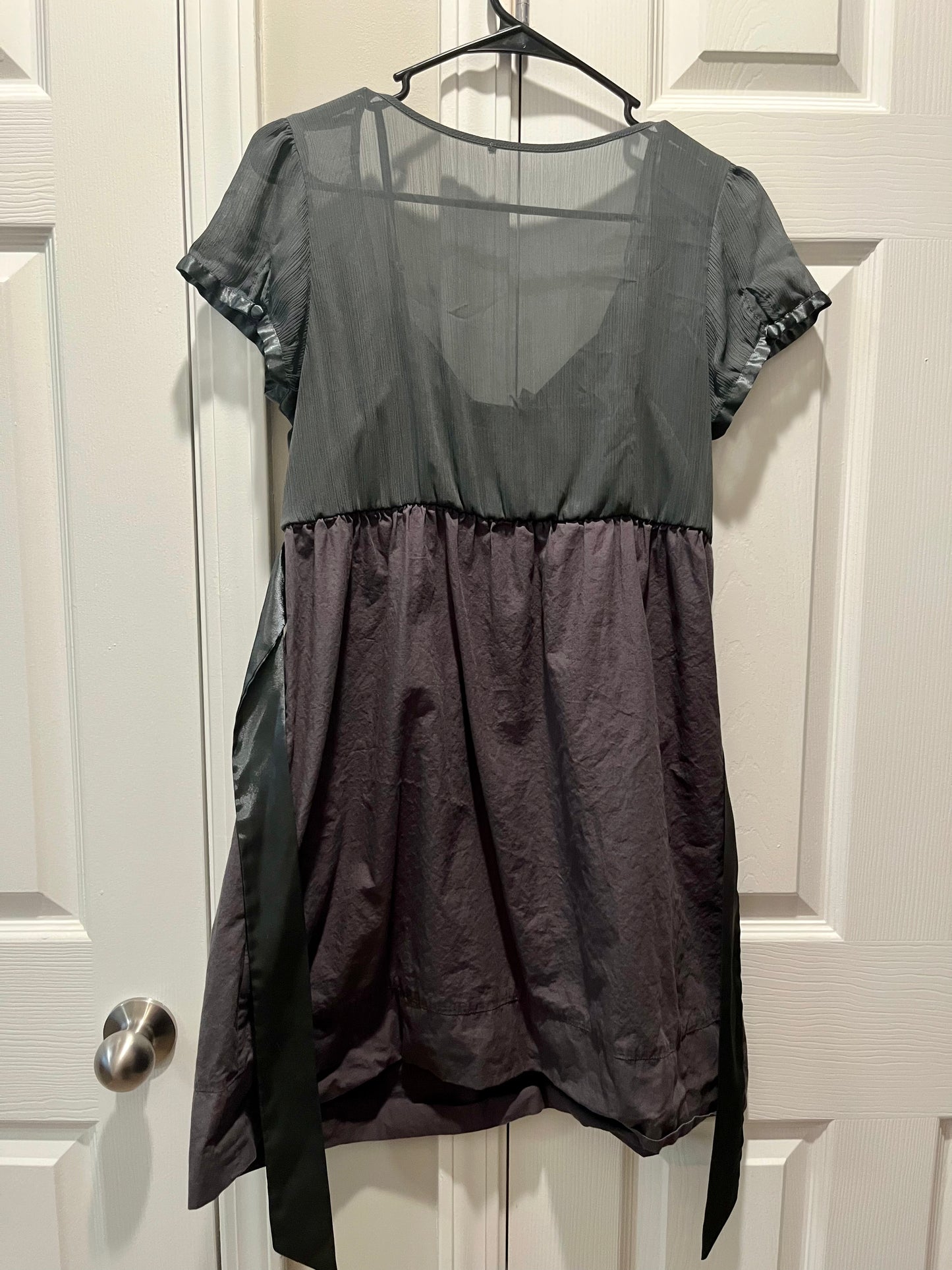 Grey Layered Pocket Dress- Size Small