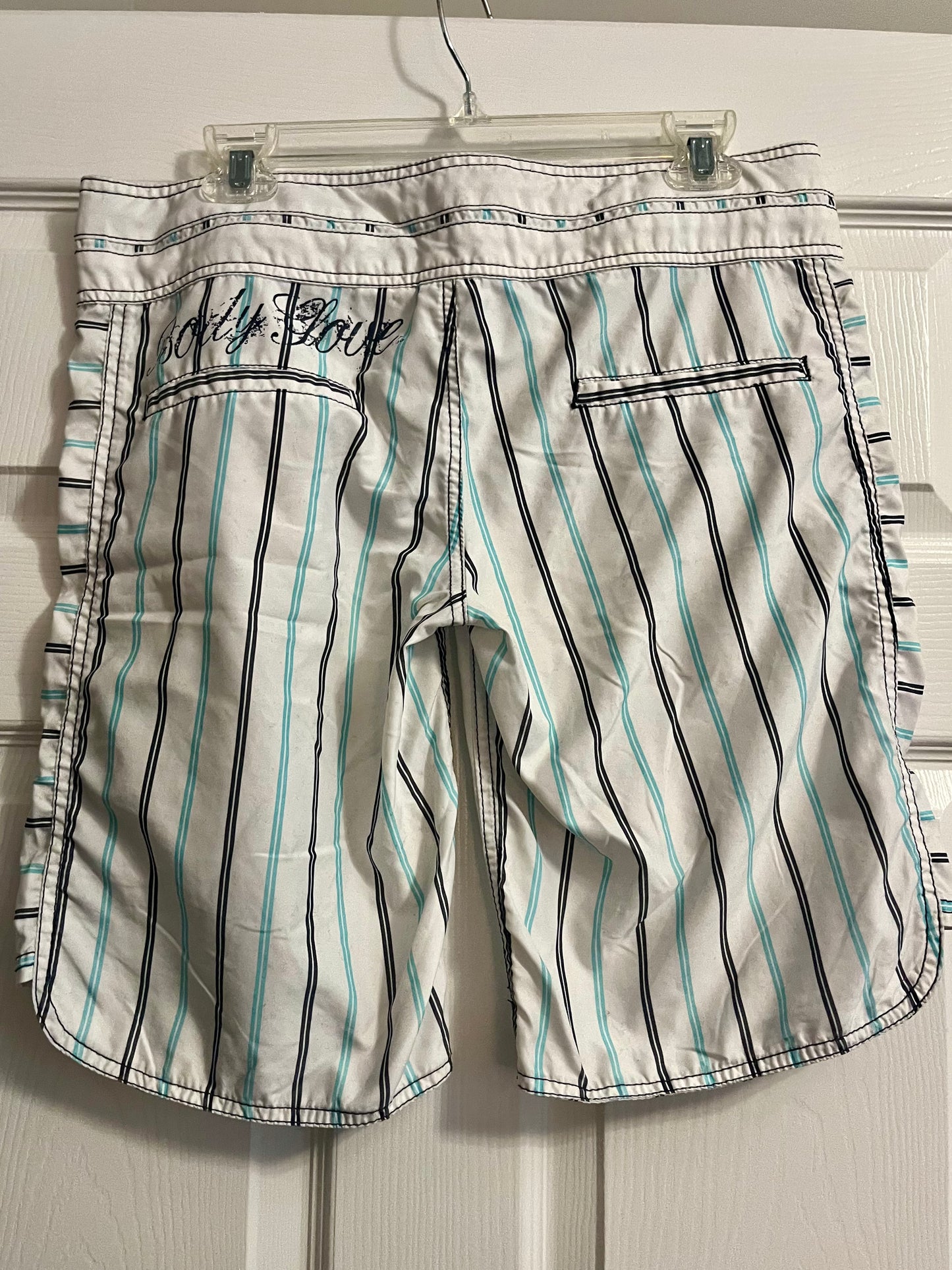 Body Glove Blue Striped Surf Shorts- Size 11