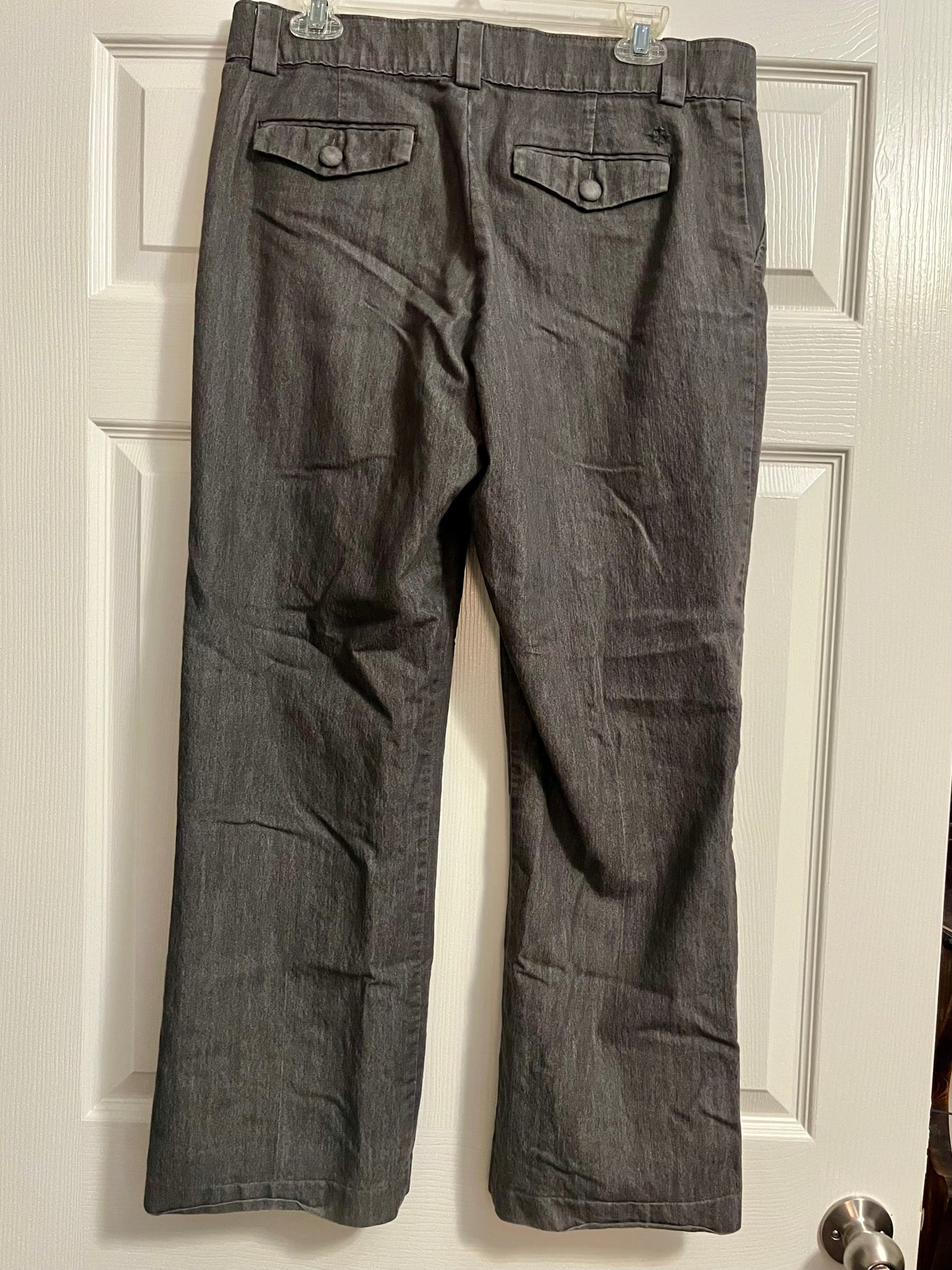 Lee Grey Slacks with No Gap Waistband- Size 12 Short