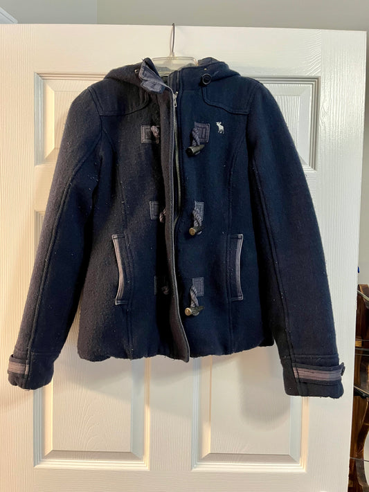 Abercrombie & Fitch Dark Navy Winter Coat- Size Medium