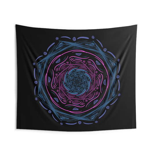 Dark Mandala Indoor Wall Tapestries - Tales from the Tangle