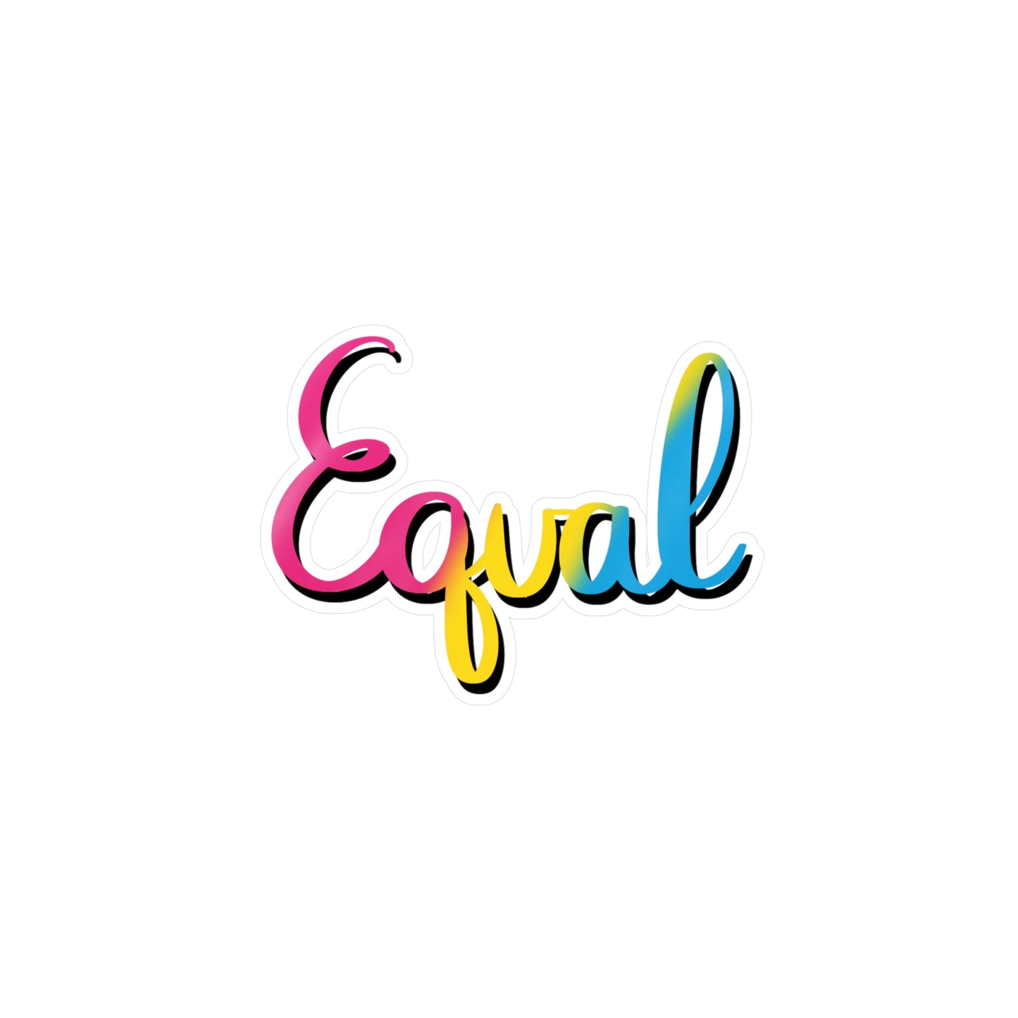 Pansexual Pride Equal Kiss-Cut Vinyl Decals - Tales from the Tangle