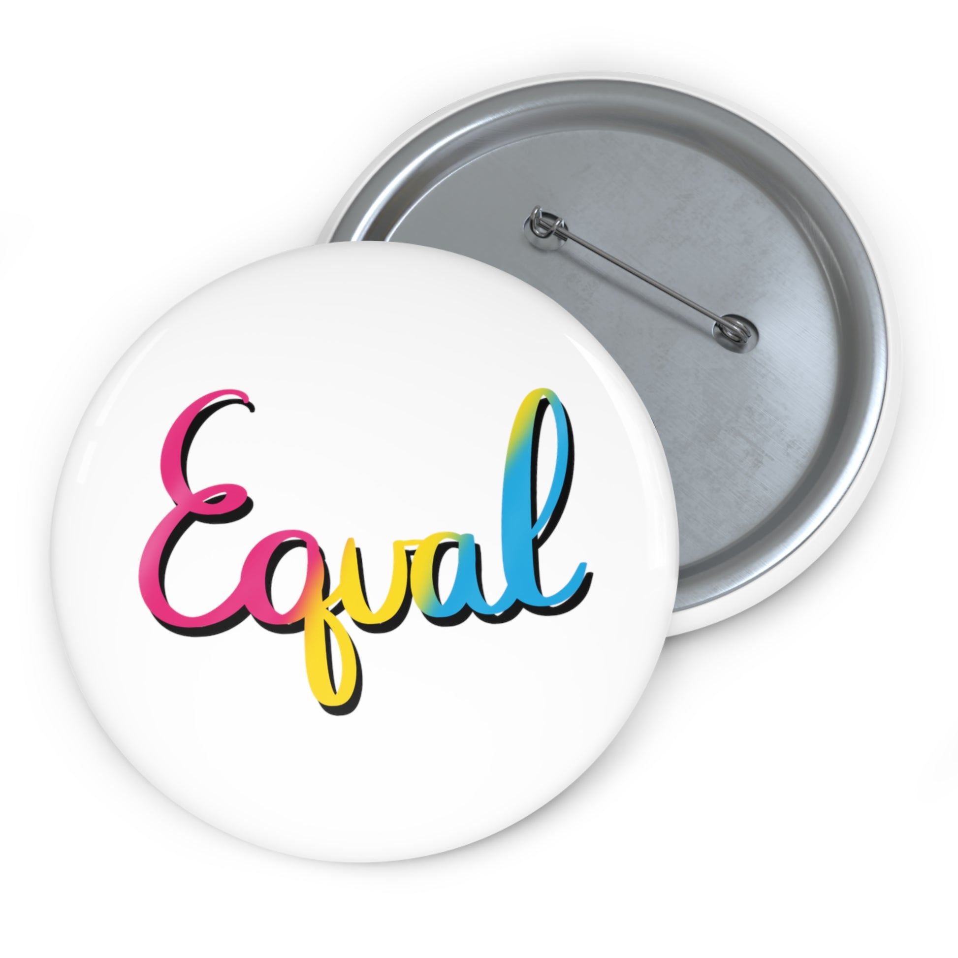 Pansexual Pride Equal Custom Pin Buttons - Tales from the Tangle