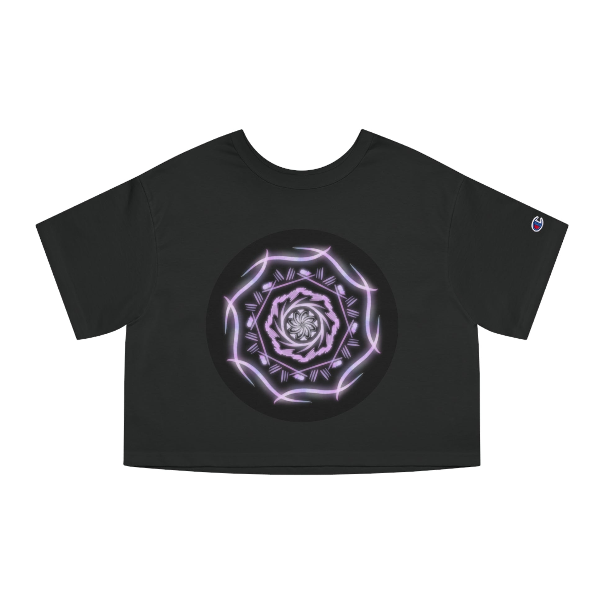 Pink Mandala Champion Women's Heritage Cropped T-Shirt - Tales from the Tangle