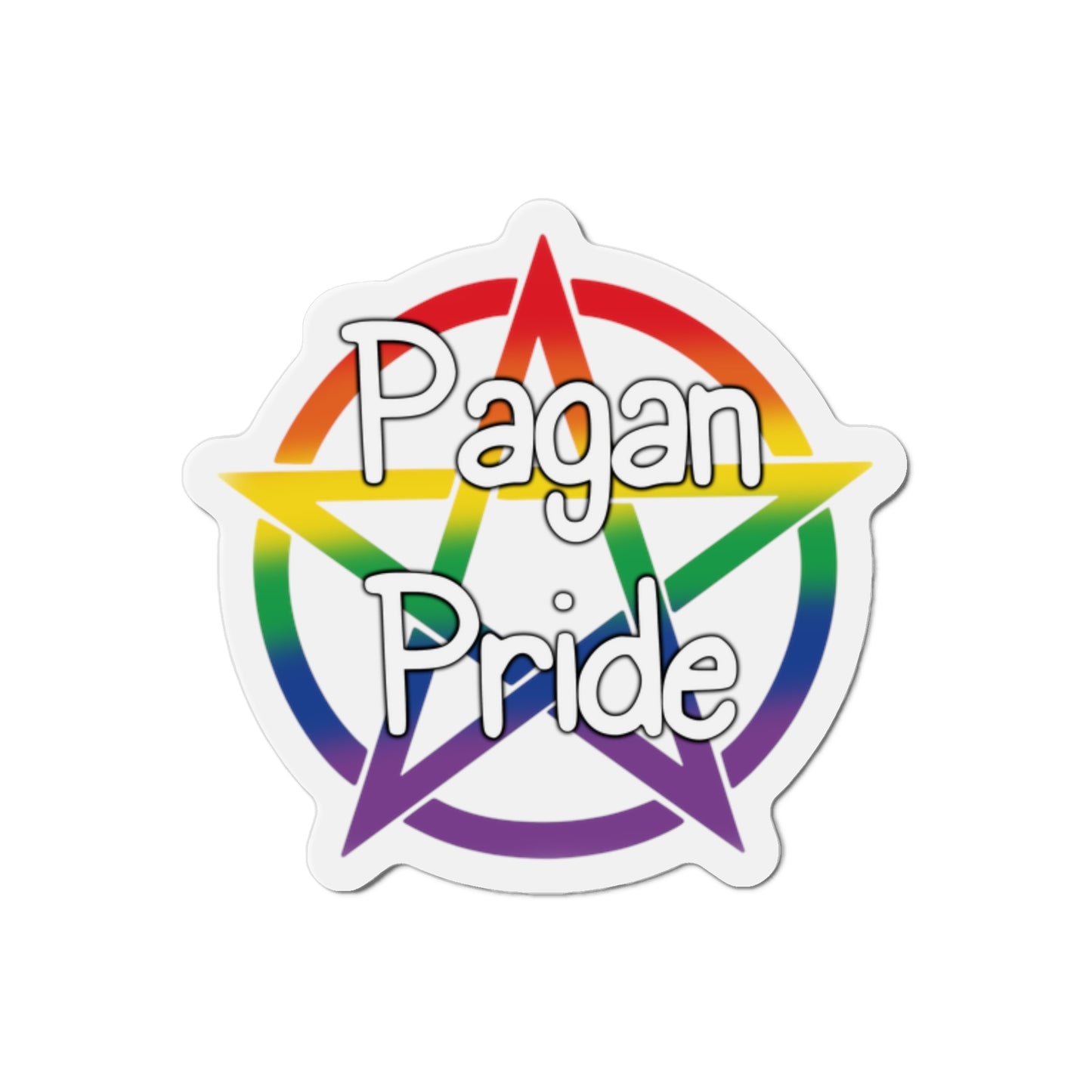 Pagan Pride Rainbow Die-Cut Magnets - Tales from the Tangle