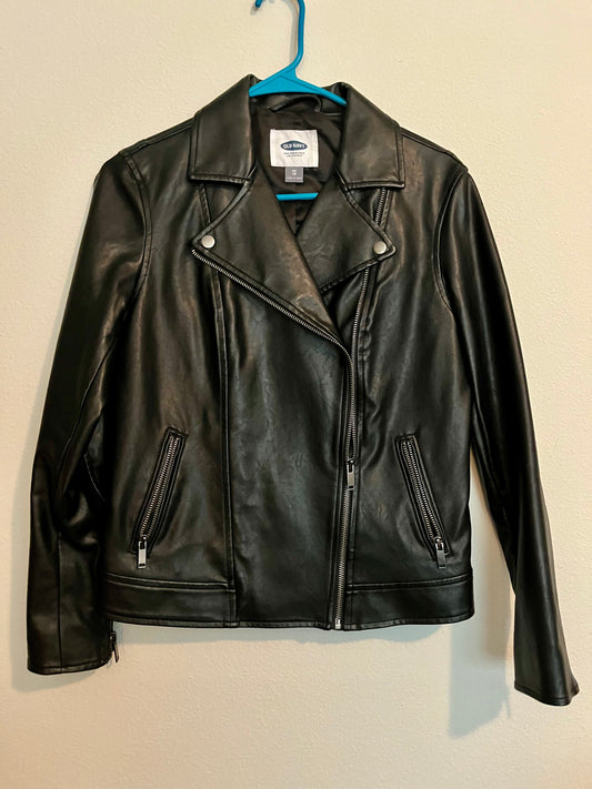 Old Navy Pleather Biker Style Jacket- Size Extra Small - Tales from the Tangle