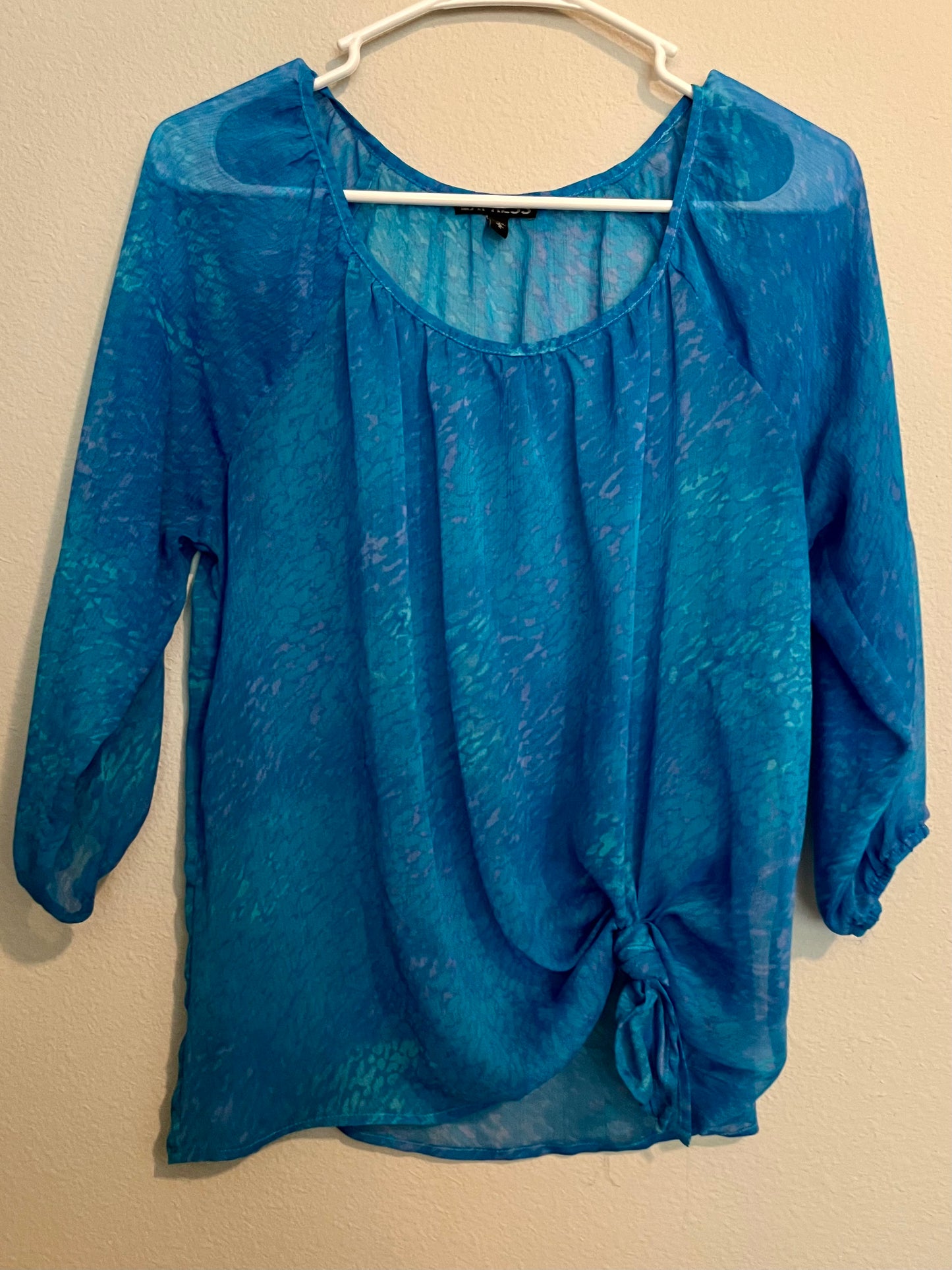 Express Sheer 3/4 Sleeve Top- Size Medium