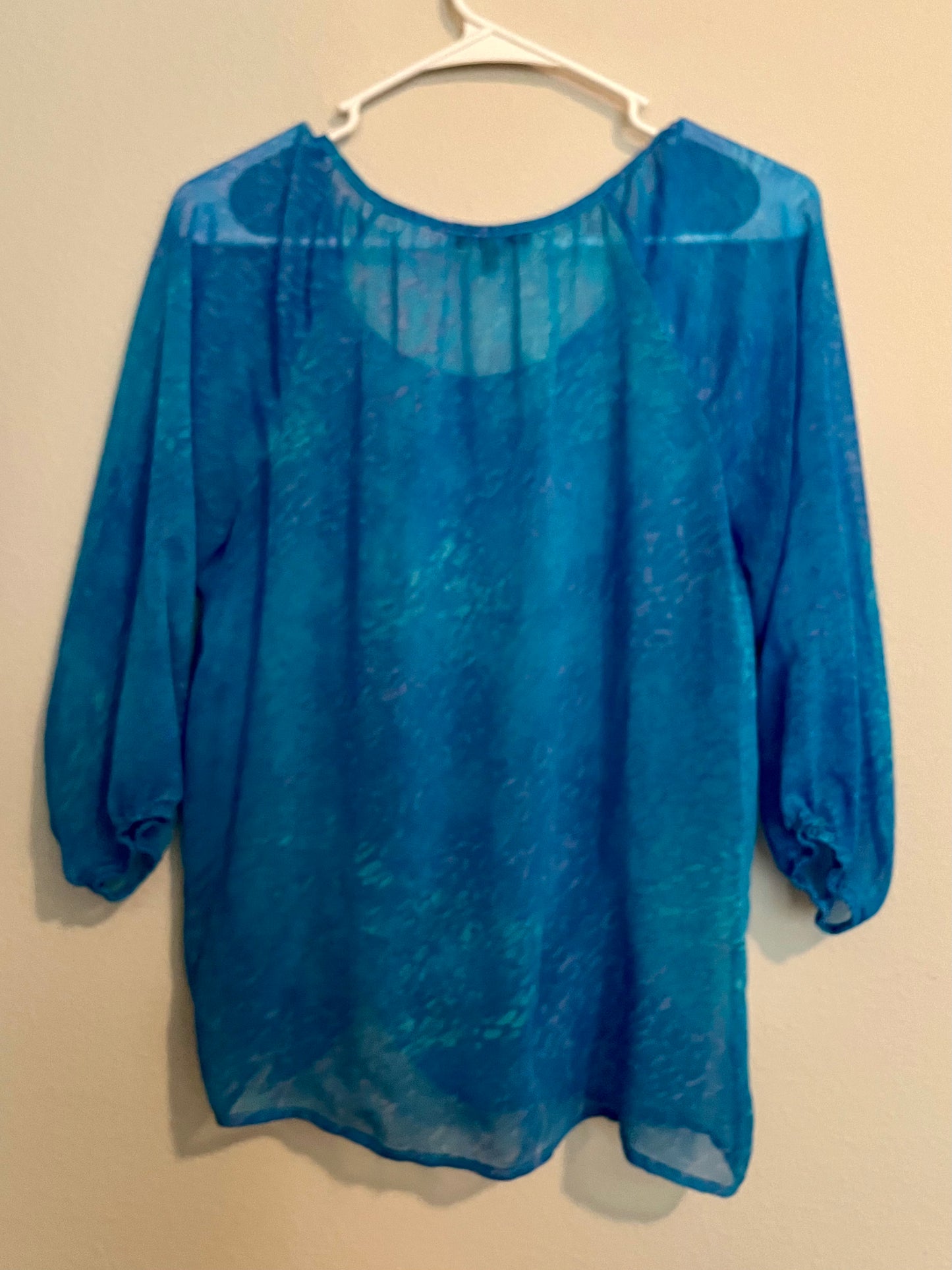 Express Sheer 3/4 Sleeve Top- Size Medium