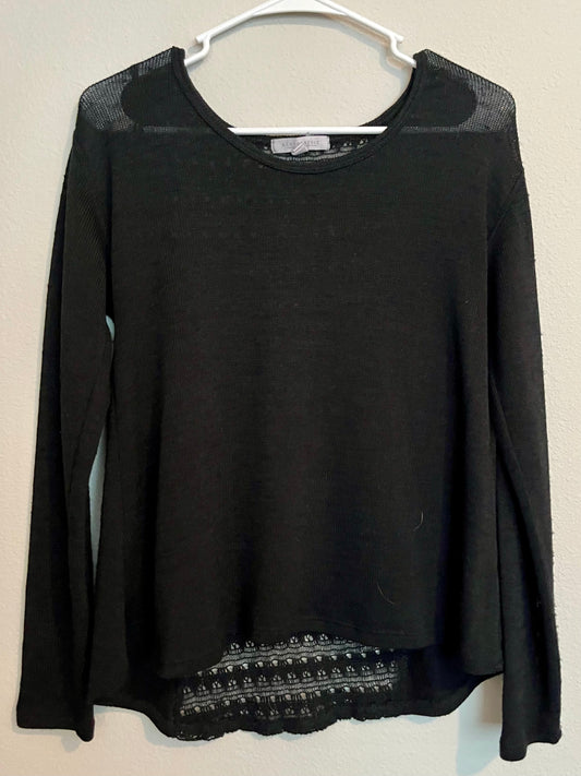 Aeropostale Black Lace Back Sweater- Size Medium