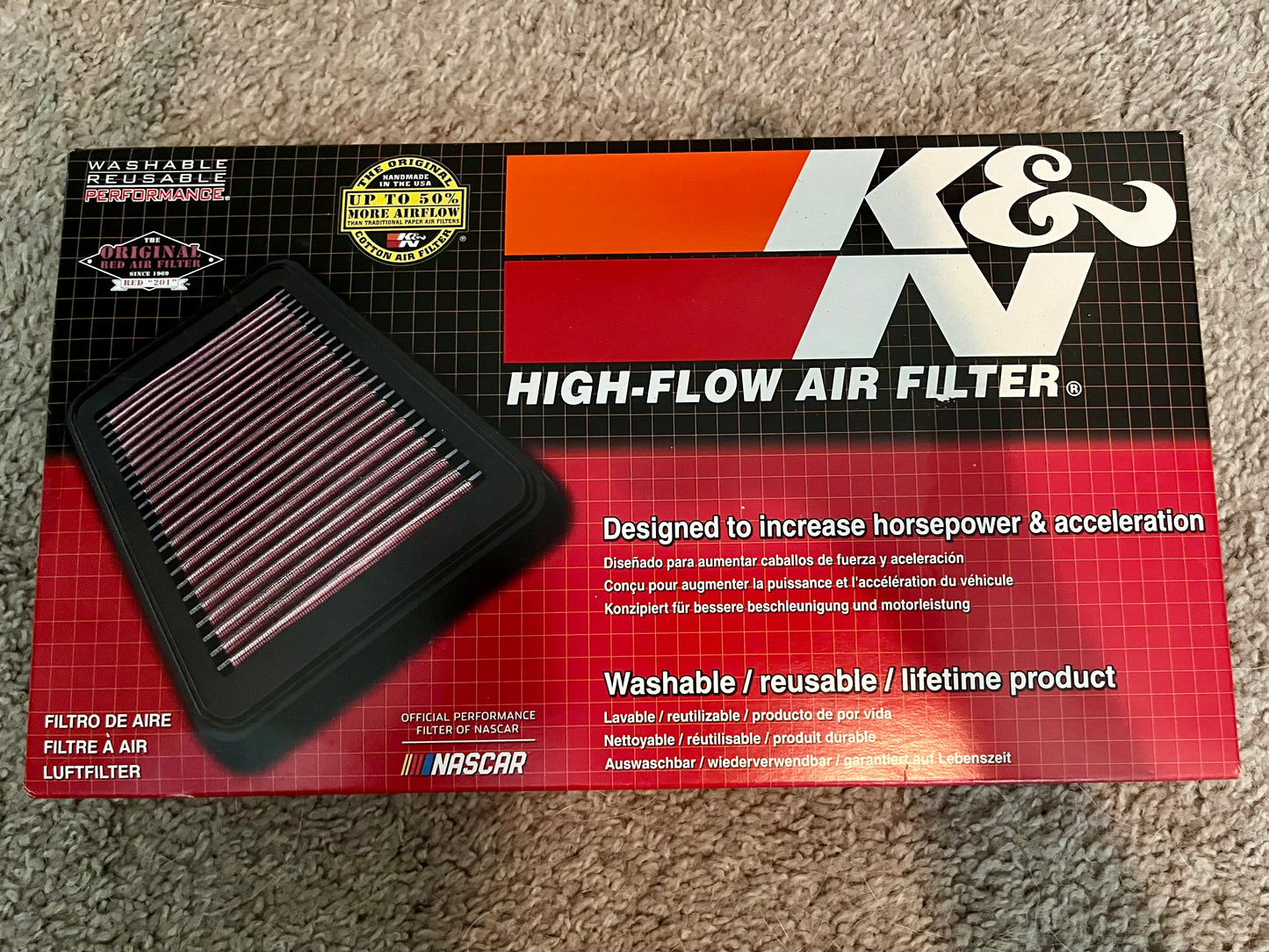 K&N High Flow Air Filter, Reusable, Fits 2015-2016 Honda CR-V