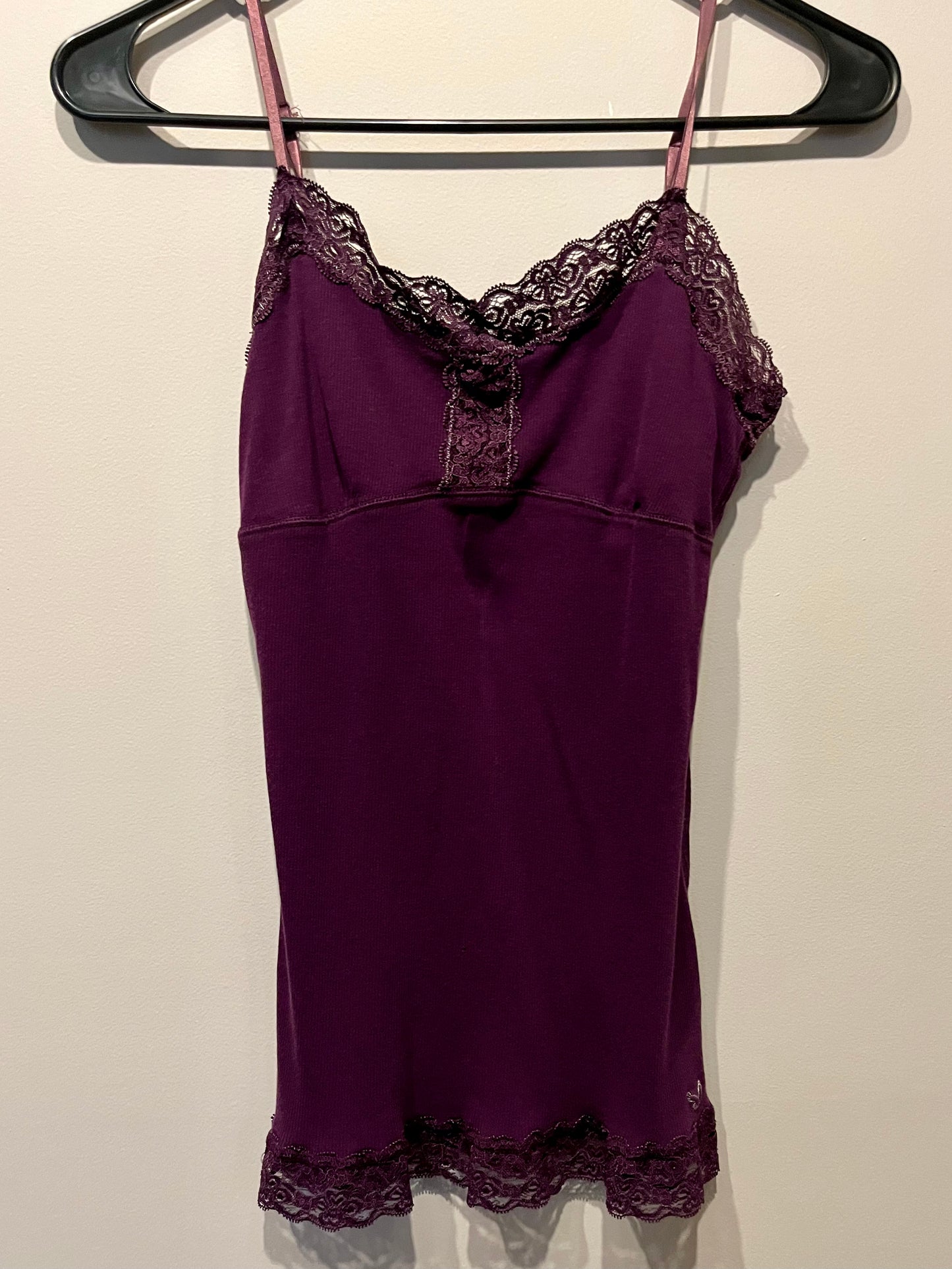 American Eagle Purple Lace Tank Top- Size Medium