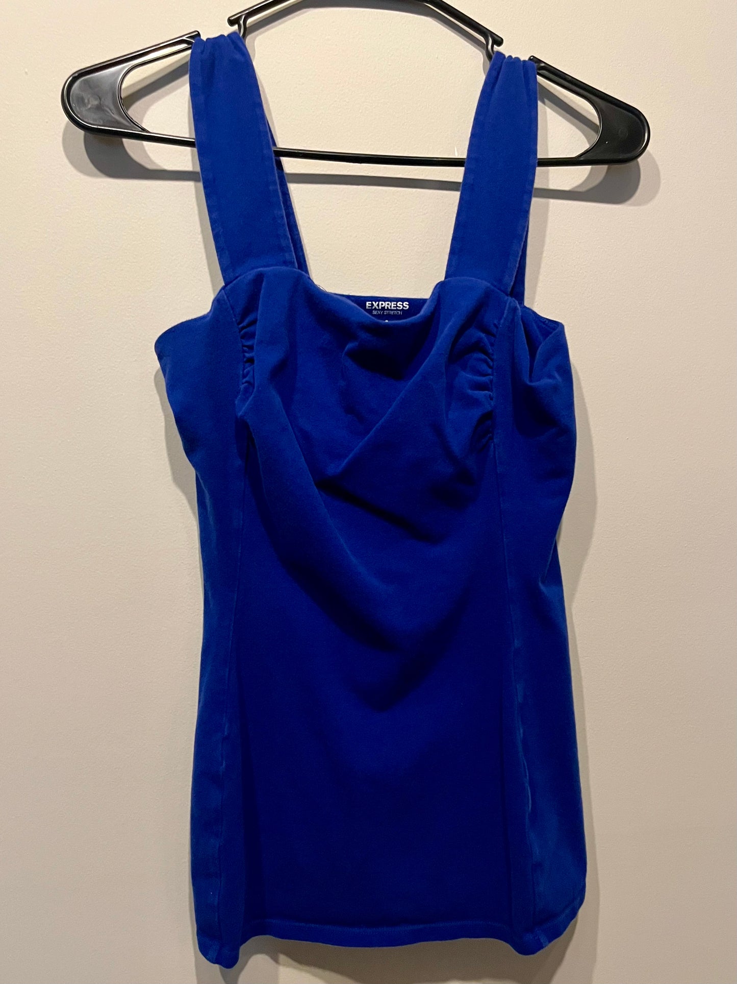 Express Blue Shelf Bra Tank Top- Size Small