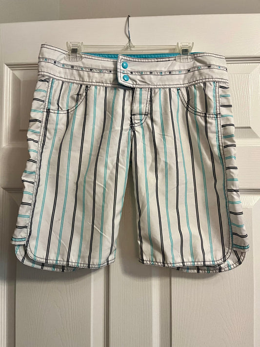 Body Glove Blue Striped Surf Shorts- Size 11