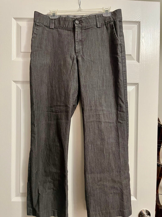 Lee Grey Slacks with No Gap Waistband- Size 12 Short